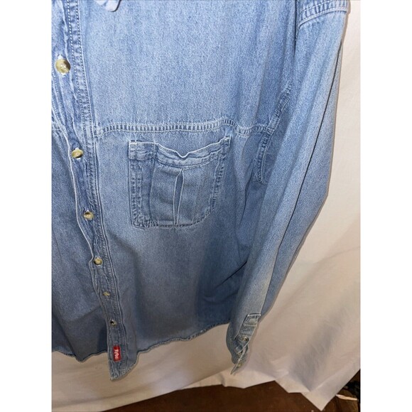 Marlboro Country Store Men’s Heavy Chambray Shirt Size XL Blue Outdoors Workwear - Picture 7 of 12